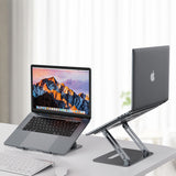 Adjustable Aluminum Laptop Stand – Silver