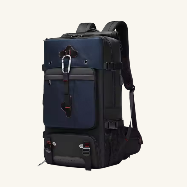 PLICKSY Tactical Travel Backpack – Black & Navy