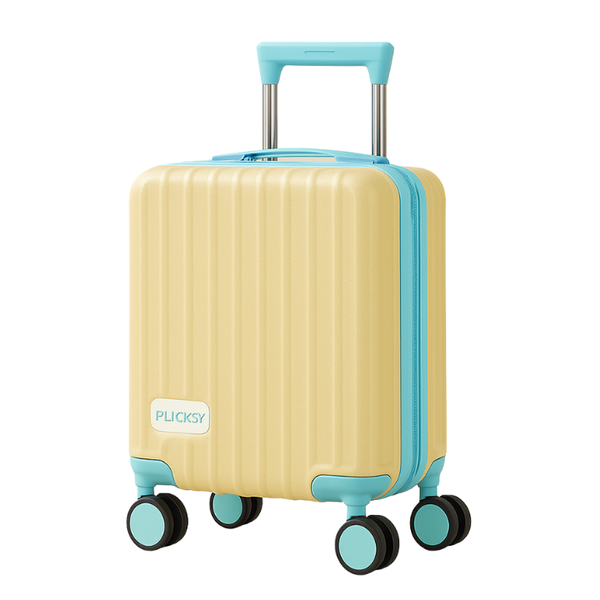 Plicksy Mini Cabin Trolley – Yellow & Aqua