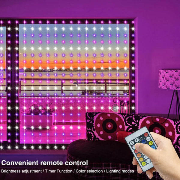 Plicksy LED Curtain Lights with Remote