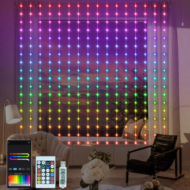 Plicksy LED Curtain Lights with Remote